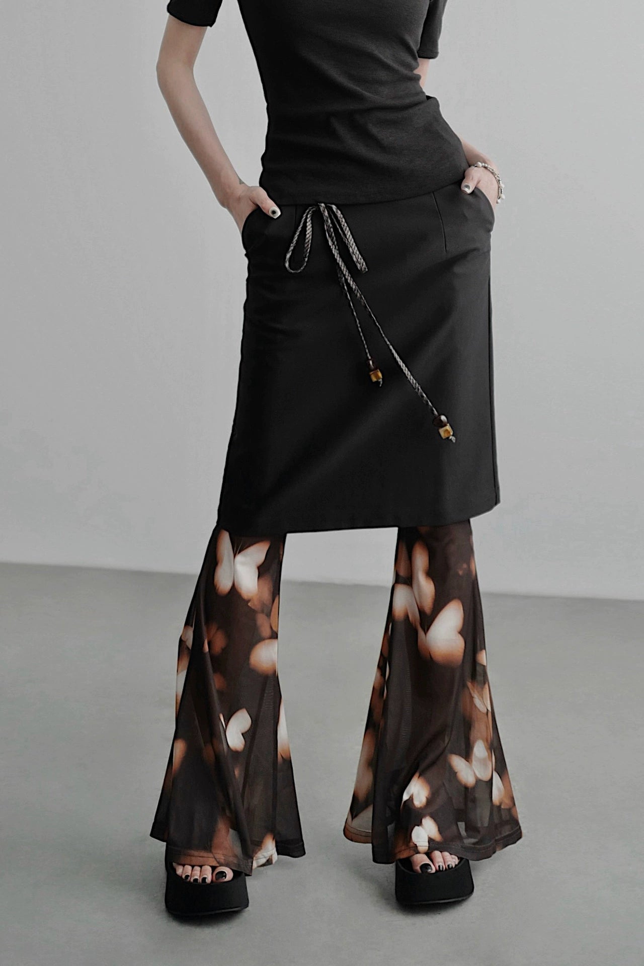 中長直筒裙 B4256