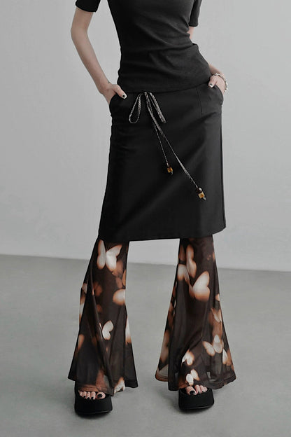 中長直筒裙 B4256