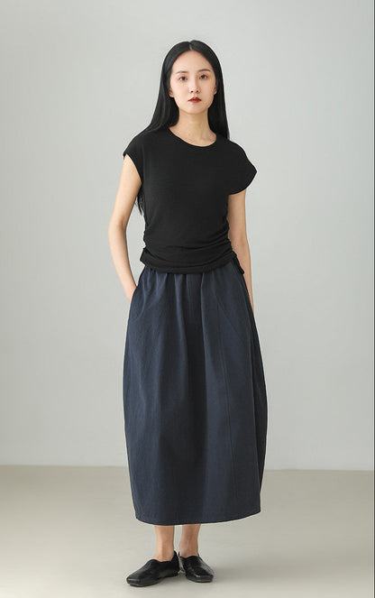 Premium Washed Cotton Balloon Skirt B4896
