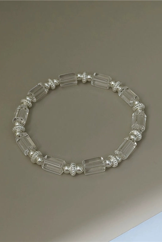 S925アイスホワイトクリスタルレトロブレスレット　B4001