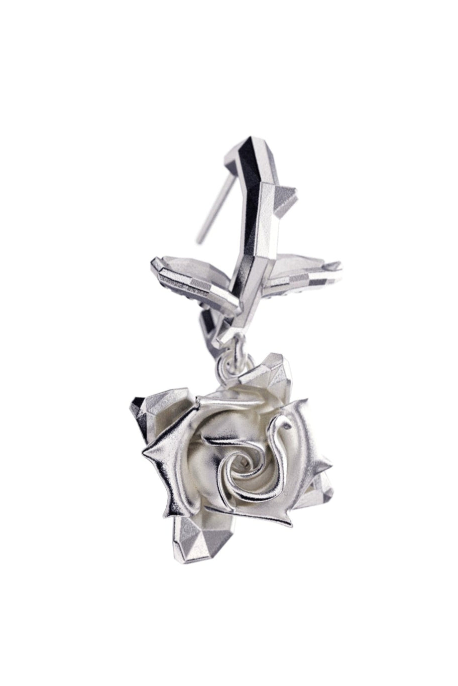 S925 Rose Metallic Earrings (Single) B3916