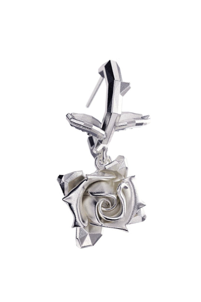 S925 Rose Metallic Earrings (Single) B3916