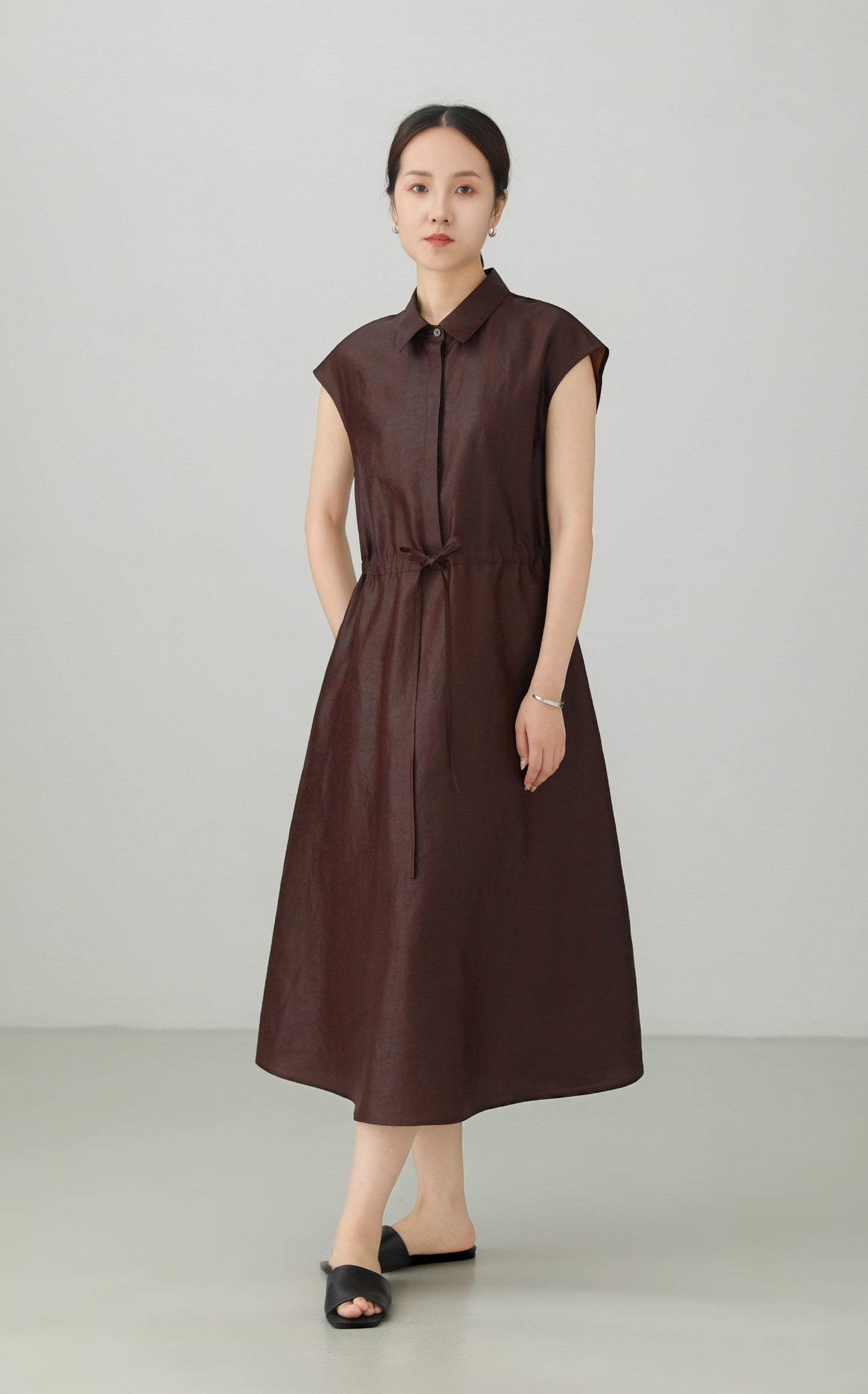 Xiangyunsha 100% Silk A-line Dress B4880