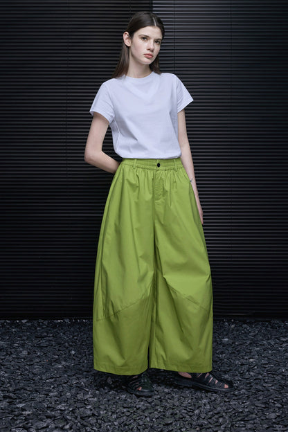 ピュアコットンワイドランタンパンツ　B4732