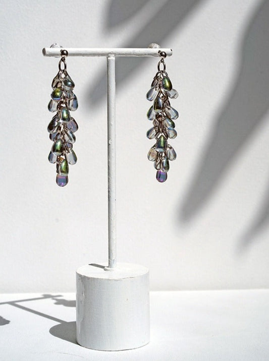 Gradient Glass Bead Grape Earrings B2065