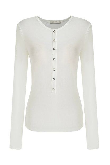 半開襟修身T卹 B4504