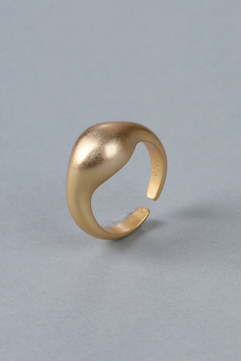 S925 幾何金銀開口戒指 B4520