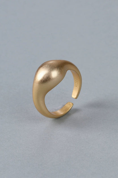 S925 幾何金銀開口戒指 B4520