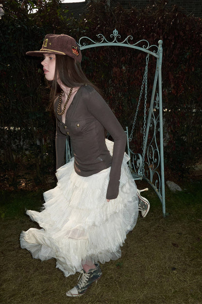 シフォンスイートケーキスカート　B4642