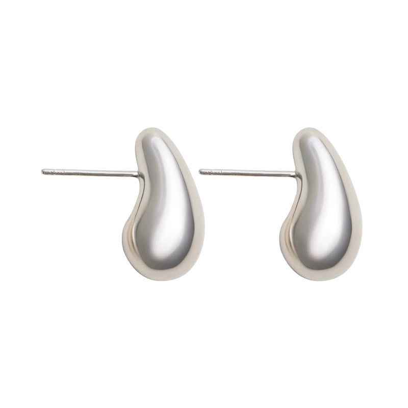 S925プレーンウオータードロップスタッドピアス　B4337