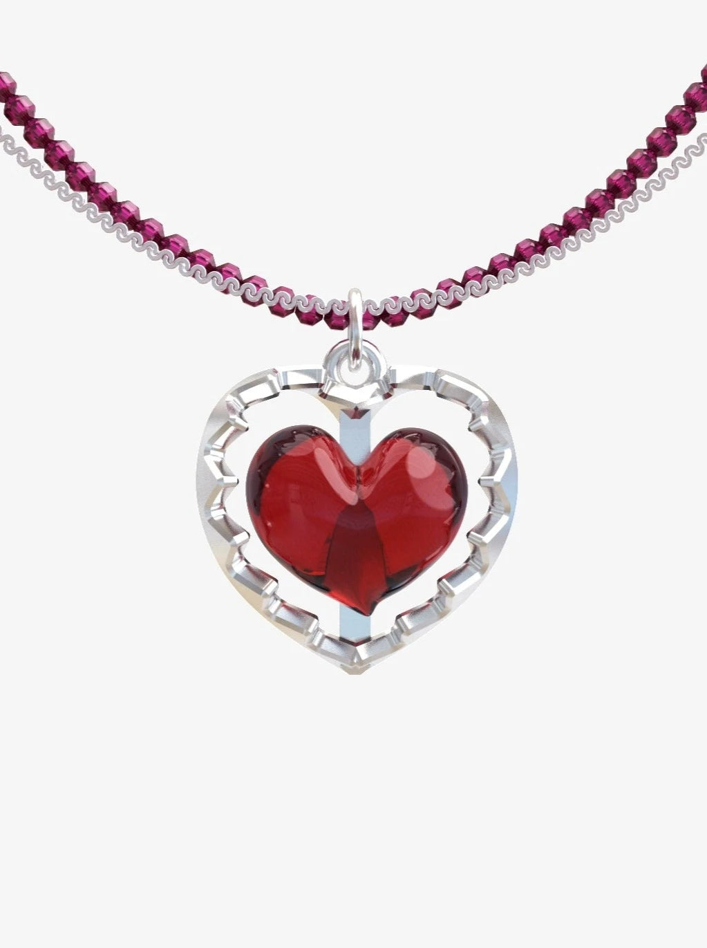 Club the Heart Polygon Necklace B2788