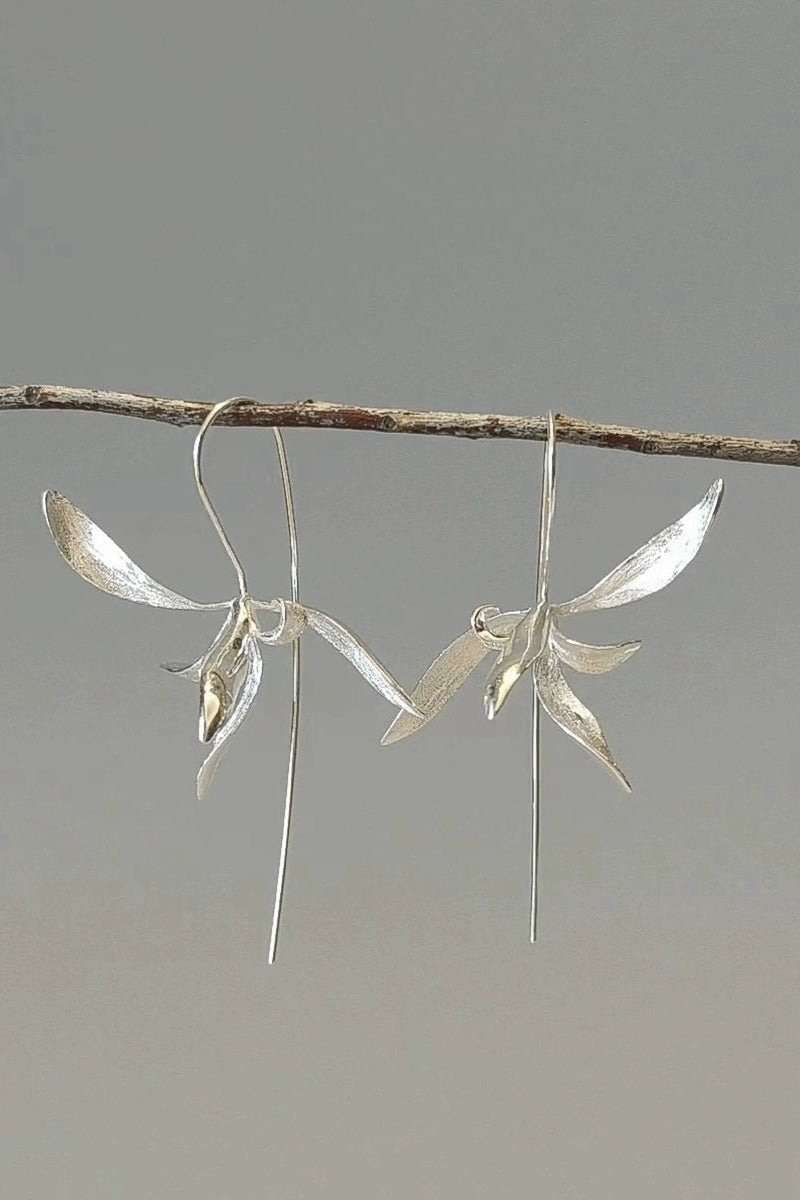 S925 Orchid Cool Retro Earrings B4265