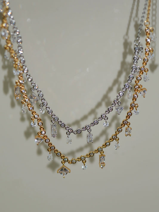 Glacier crystal necklace B2693