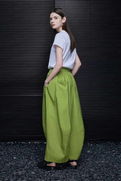 ピュアコットンワイドランタンパンツ　B4732