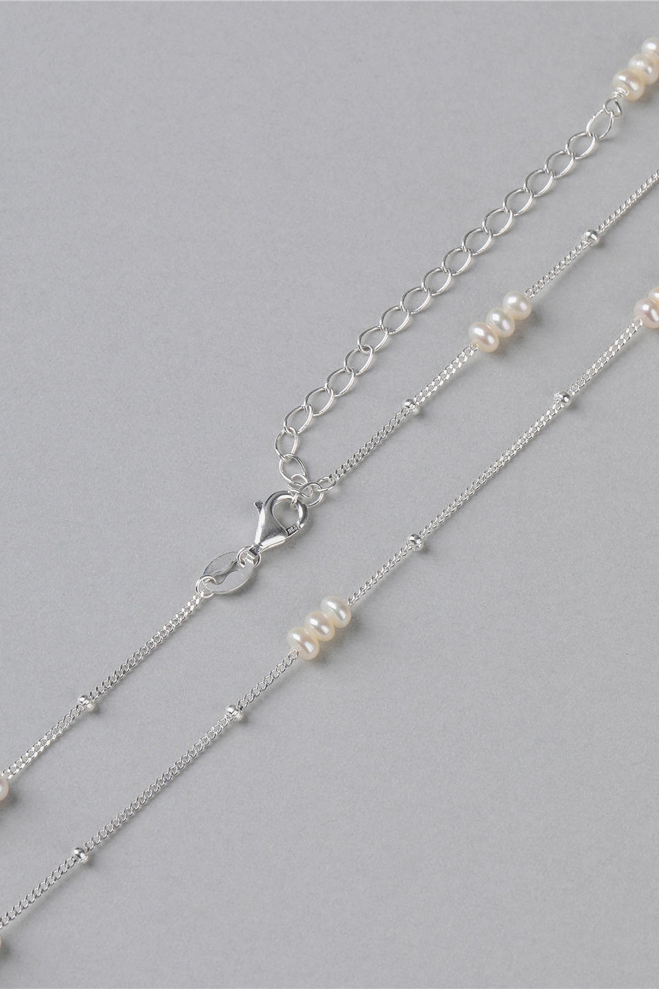 S925スペースドミニパールネックレス　B4518