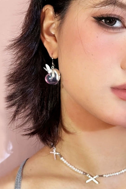 S925チェリーメルトキティピアス（シングル）　B3971