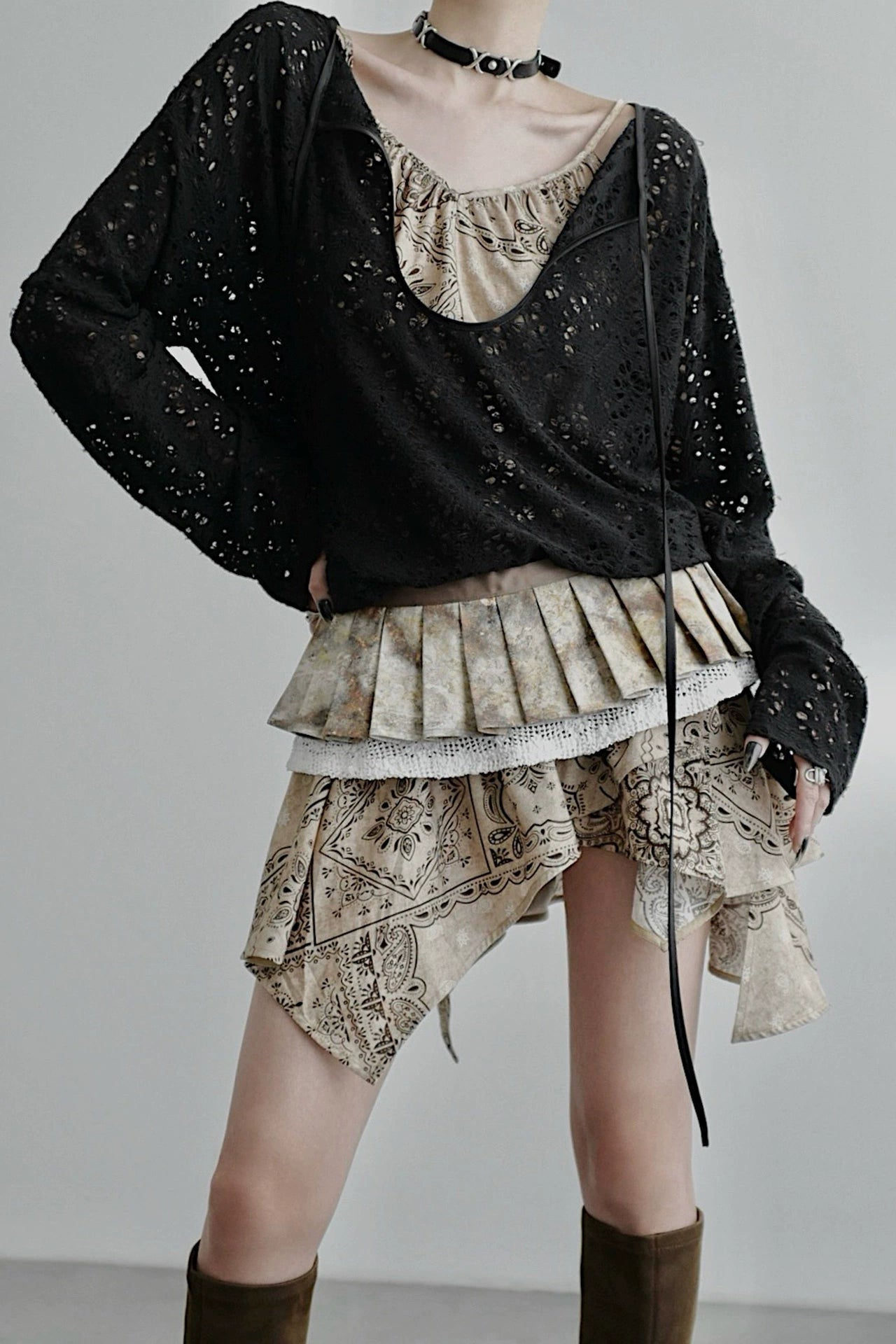 ホールロングスリーブトップス　B4259