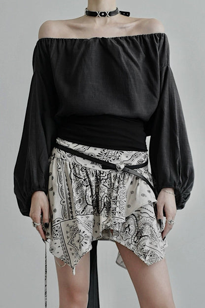 ワンラインカラー長袖シャツ　B4252