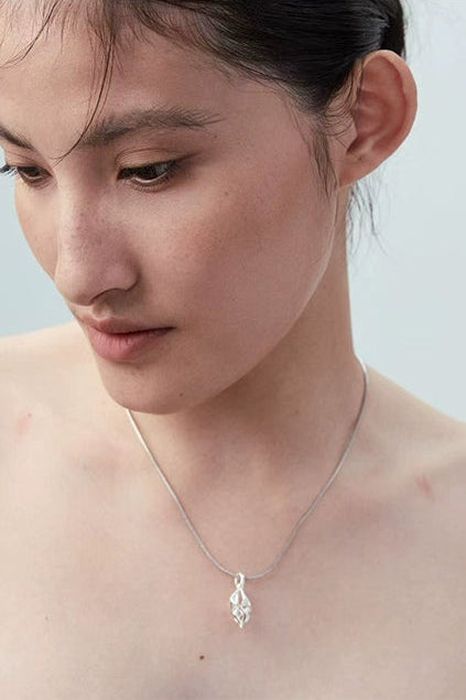 S925ユニセックスヴァインペンダントネックレス　B4534