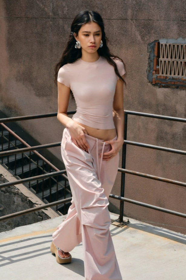 ヴィンテージダメージウオッシュ立体プリーツカーゴパンツ　B3943