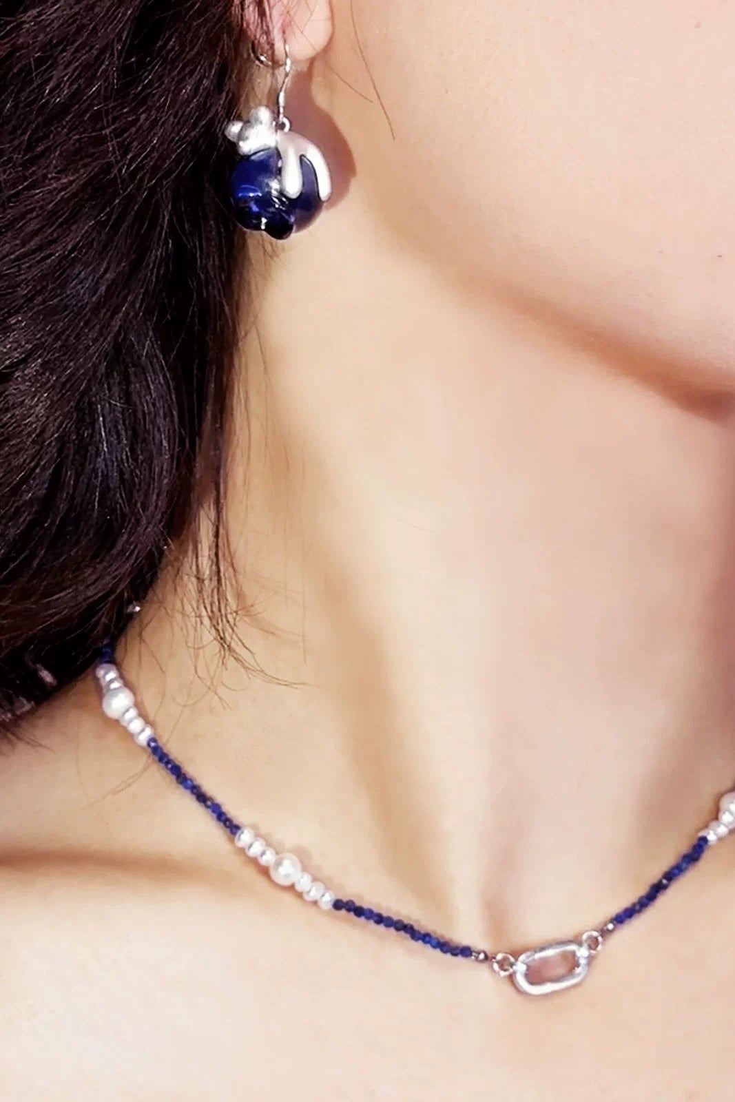 S925 Blueberry Cute Bear Earrings (Single) B3936