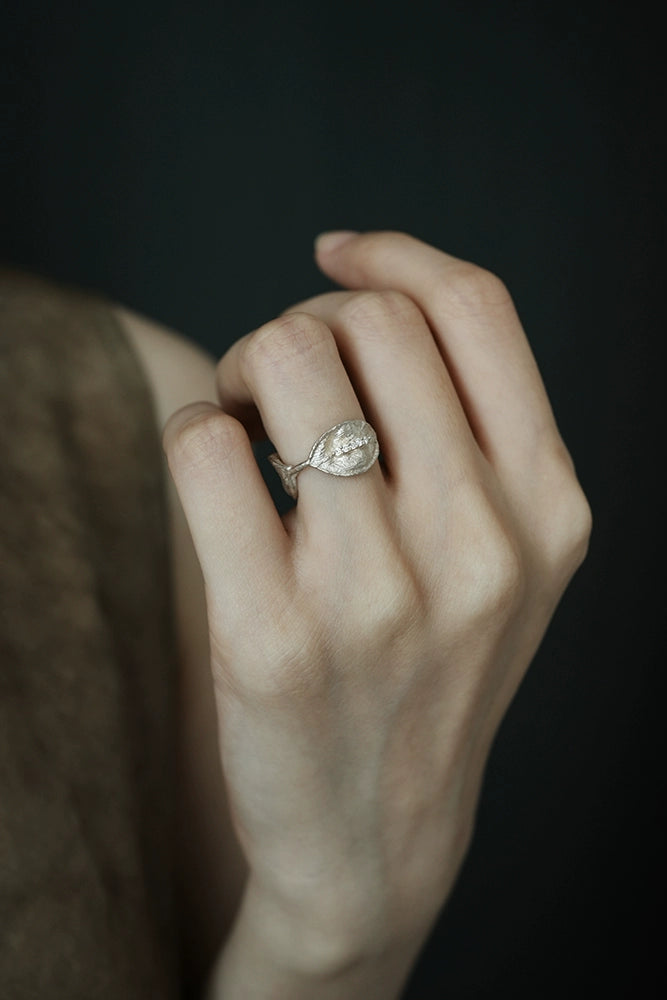 S925ヴィンテージウーブンハイエンドオープンリング　B4151