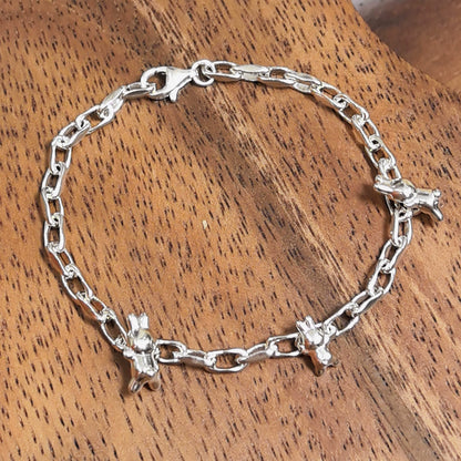 S925 獨特兔子戒指/兔子手鍊 B4498