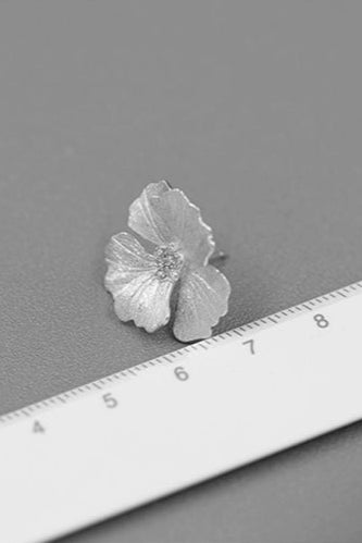 S925花牡丹耳環 B4263