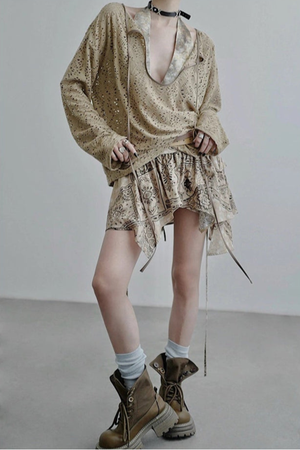 ホールロングスリーブトップス　B4259