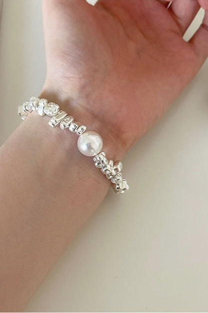 S925ハンドメイドブロークンシルバーブレスレット　B4261