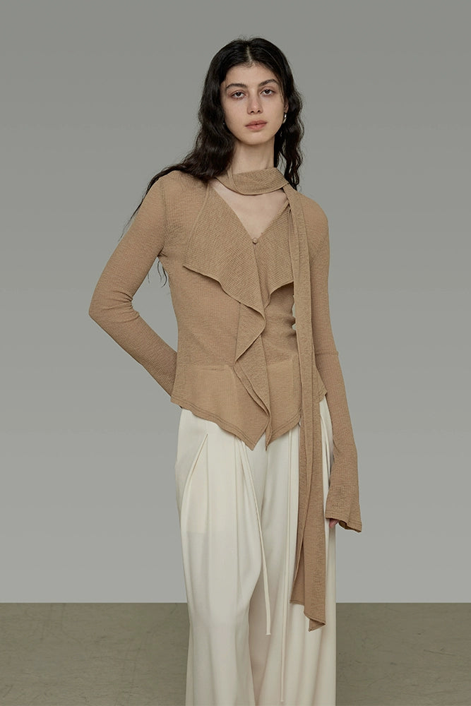 ストリーマーV ネックトップス　B4199