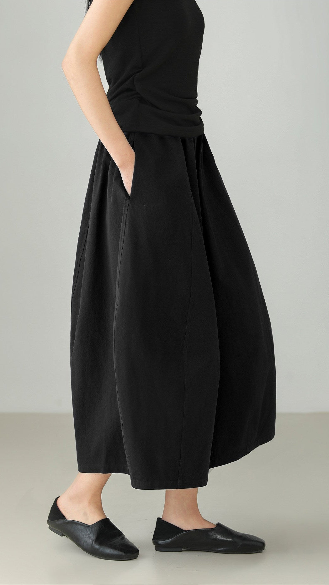 Premium Washed Cotton Balloon Skirt B4896