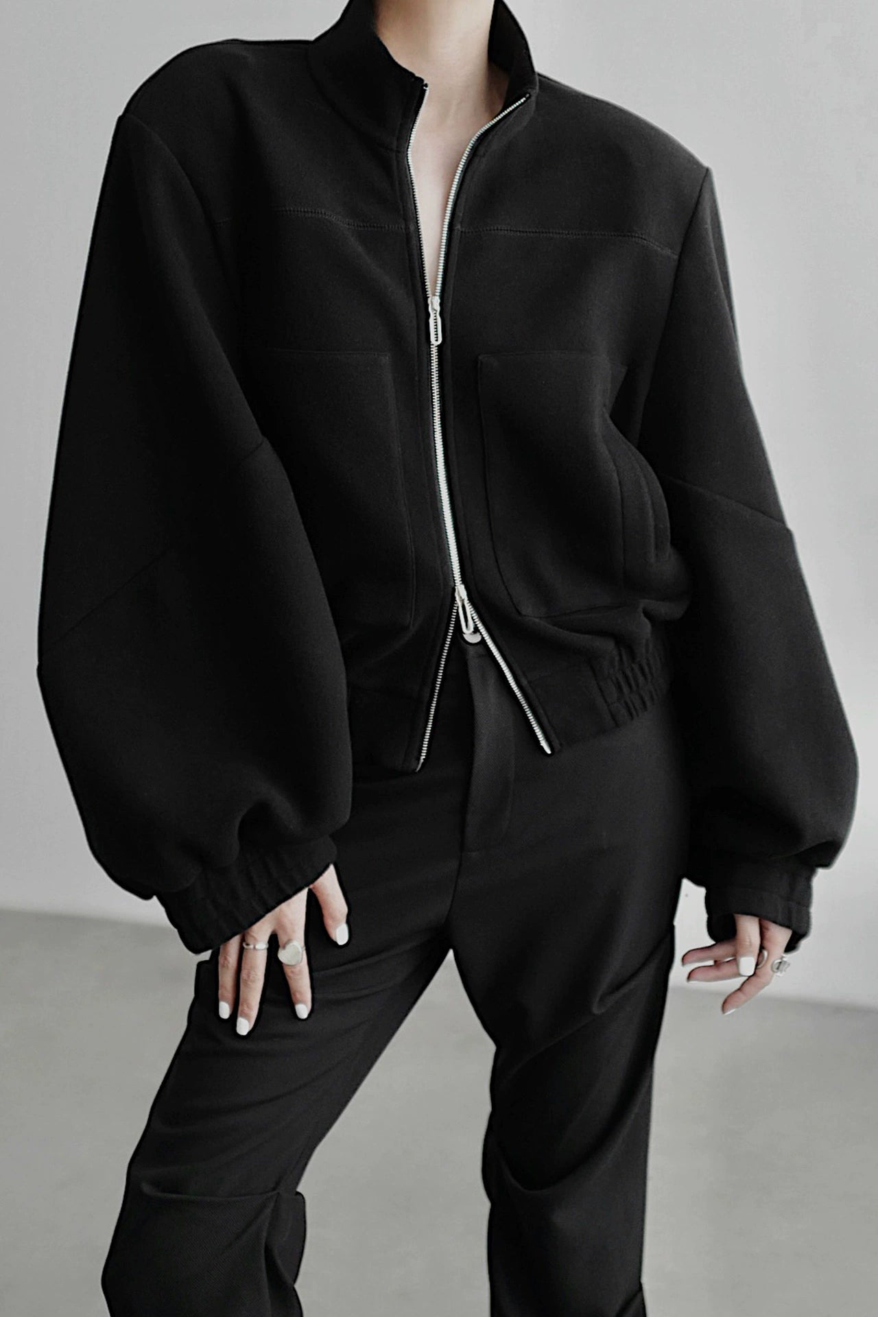 Wide shoulder jacket B4342