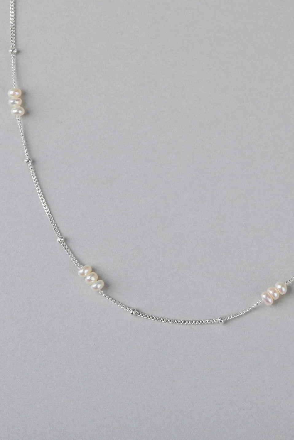 S925スペースドミニパールネックレス　B4518