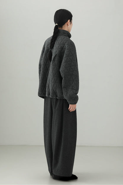 Minimalist wool blend wide pants B4526