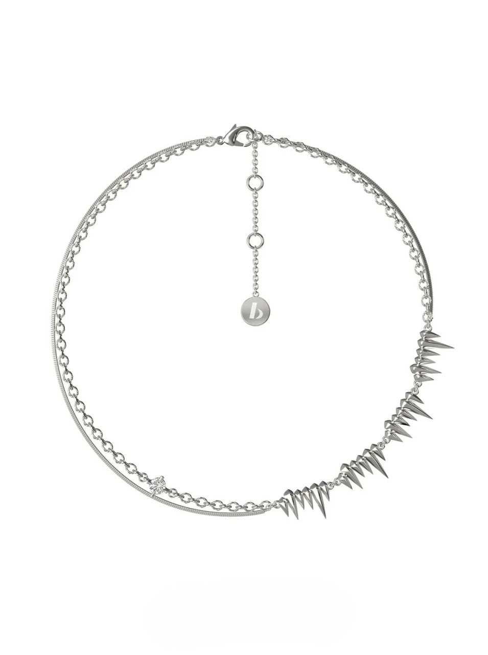 Irregular claw gem necklace B2578
