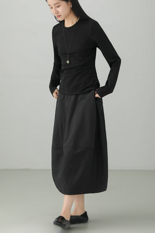 モノフィラメントナイロンサテンバドスカート　B4658