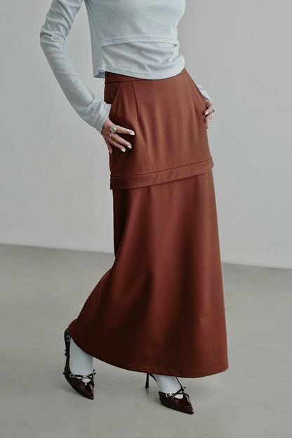 Two-way long skirt B4343
