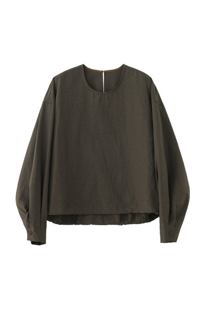 ミニマルクルーネックプルオーバーシャツ　B4729