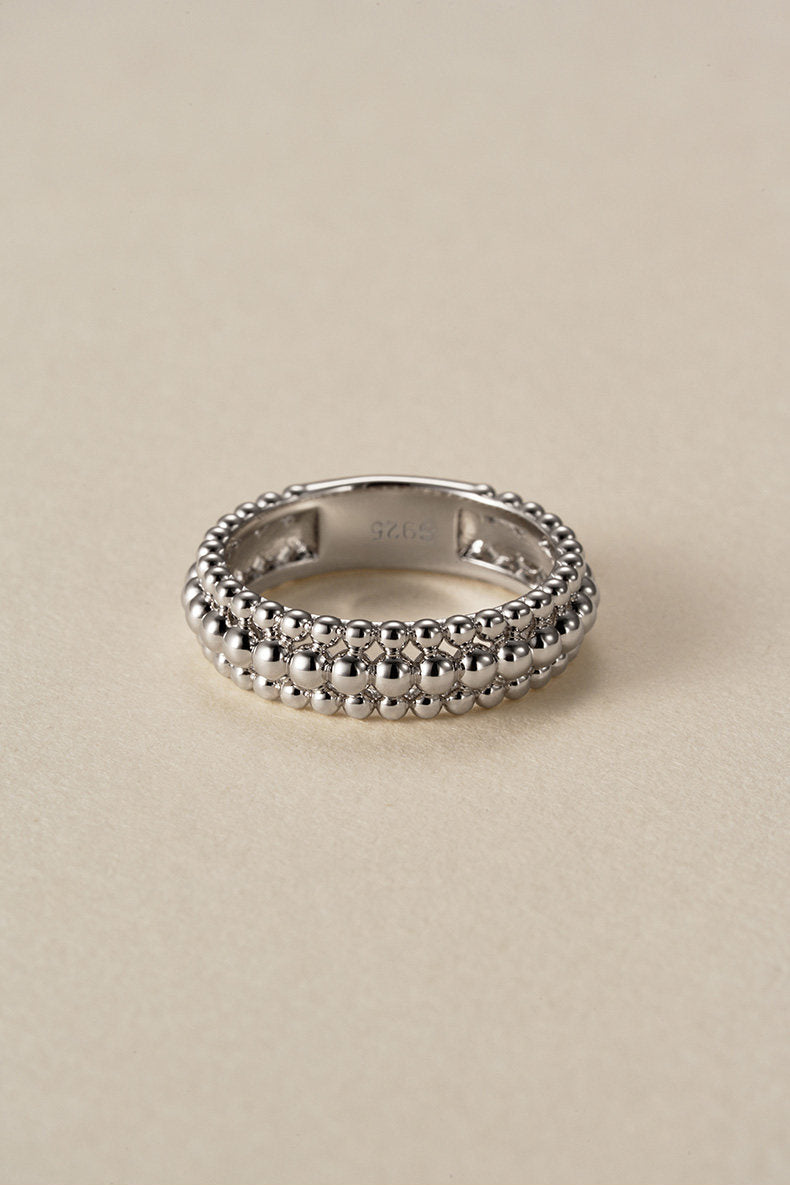 S925ビーズクラスターリング　B4960