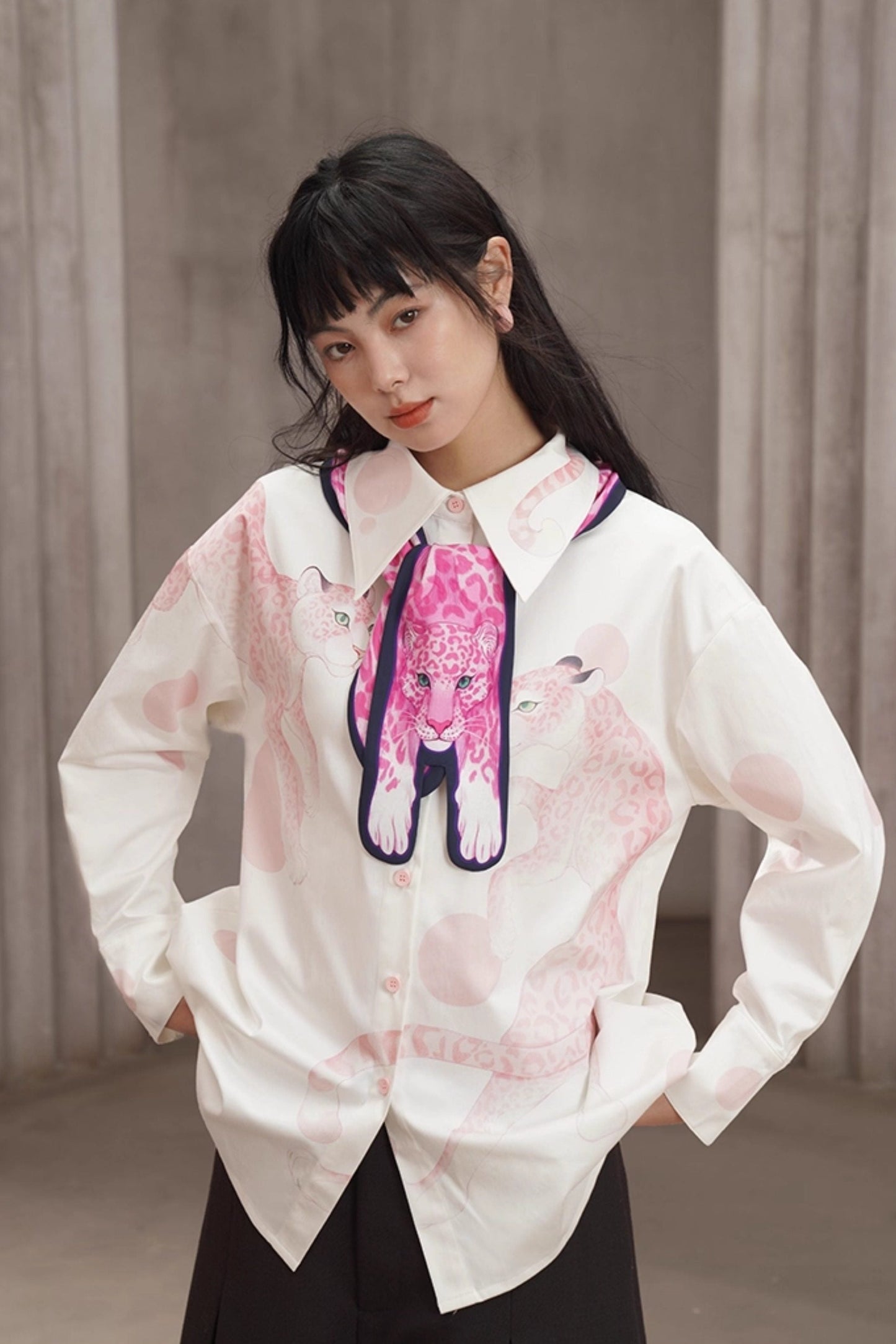 Original Pink Panther Print Scarf B4567