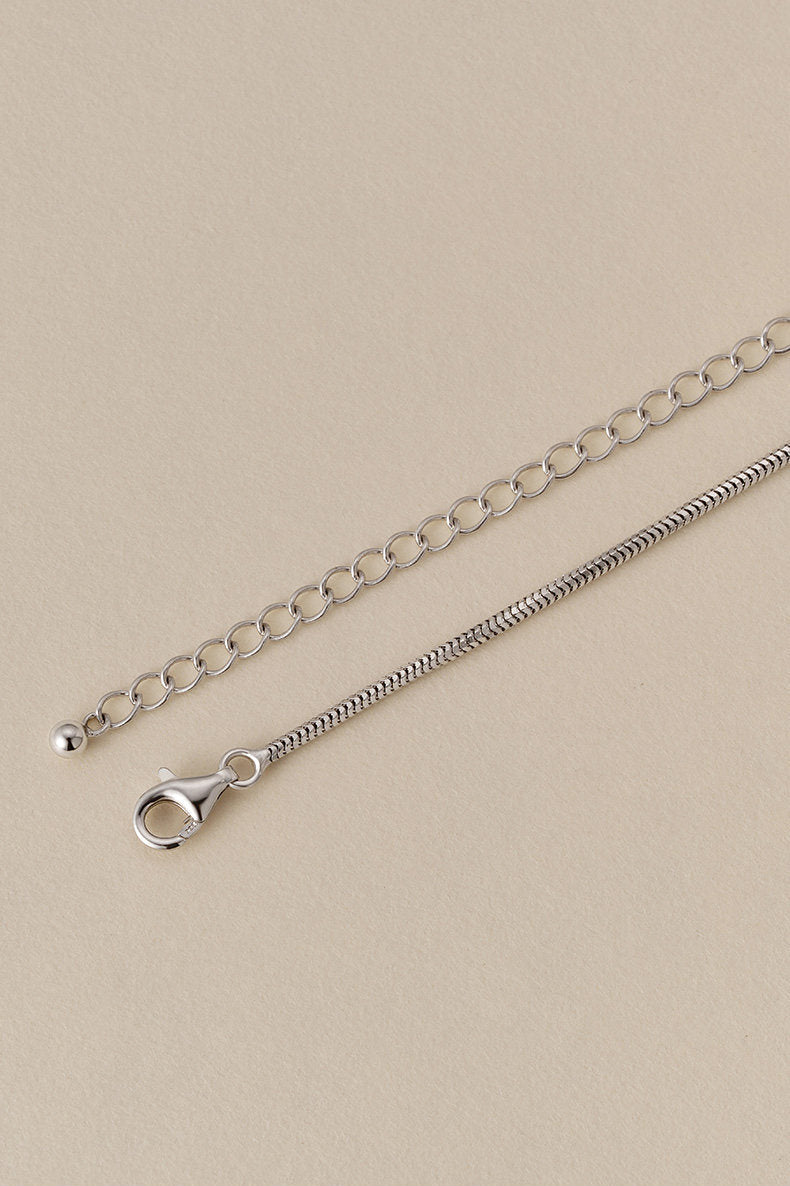 S925カーブラインミニマルチョーカーネックレス　B4722