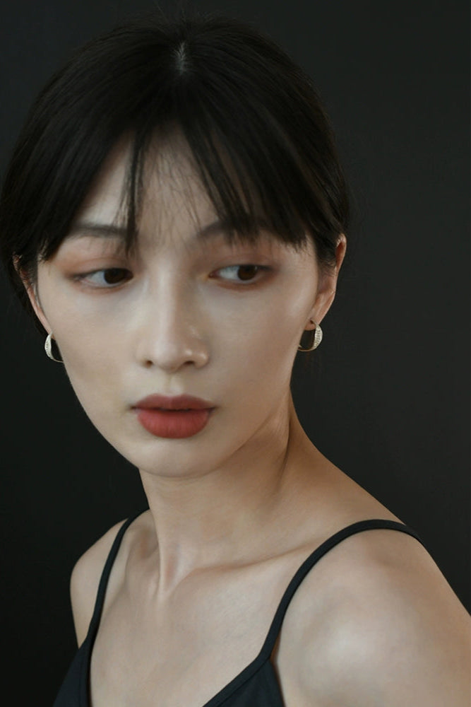 S925ヴィンテージウーブンニッチピアス　B4153