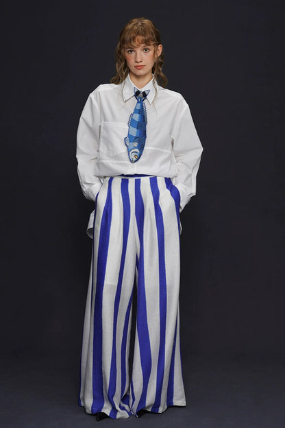 Airy smooth simple loose shirt B4167