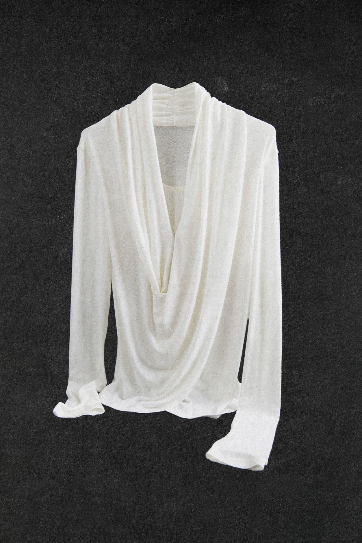 Cross V-neck knit top B4300