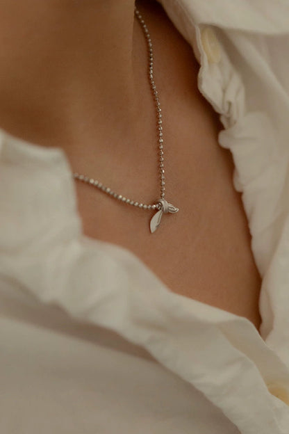 S925シングルノットニッチチョーカーネックレス　B4296