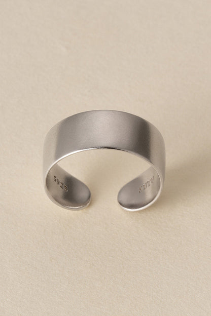 S925プレーンサークルマットオープンリング　B4720