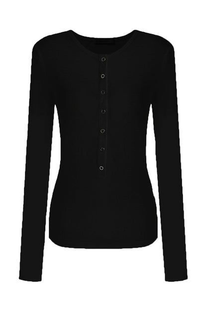 半開襟修身T卹 B4504