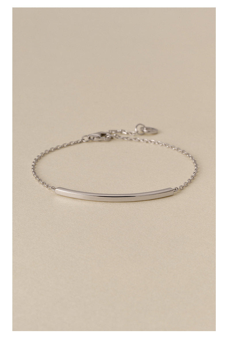 S925ミニマルスマイルブレスレット　B4273