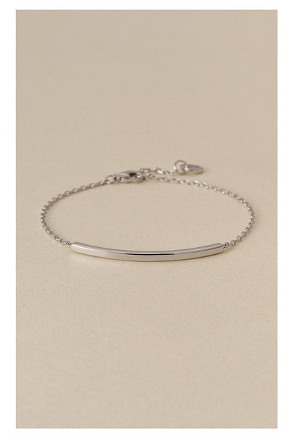 S925ミニマルスマイルブレスレット　B4273